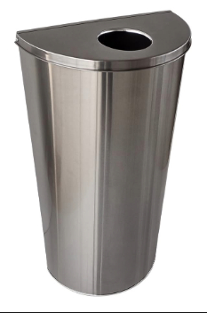 Tacho de Media Luna Boca Superior 30 Lt Acero Inoxidable