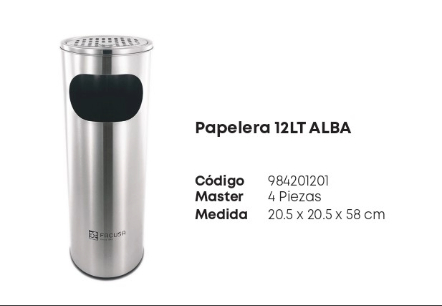 PAPELERA 12 LT ALBA