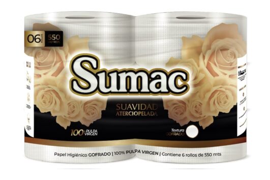 Papel Higienico Sumac 550 mt x 6 Rollos Suavidad Aterciopelada