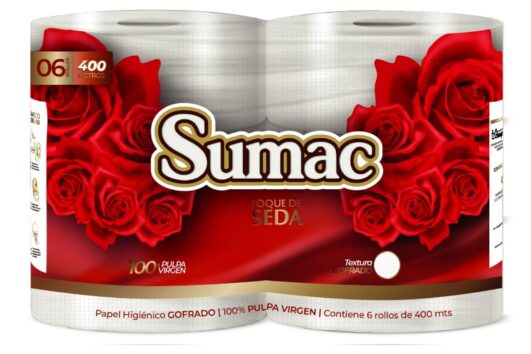 Papel Higienico Sumac 400 mt x 6 Rollos - Toque de Seda