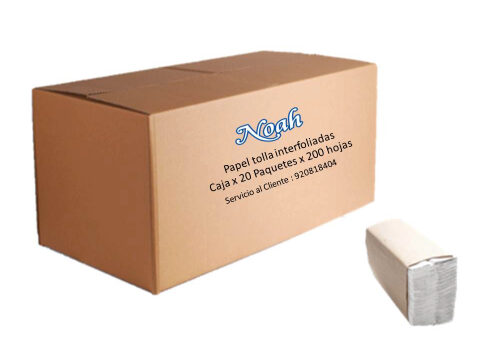 Papel Toalla Interfoliado Noah Ecológico x 20 Paquetes