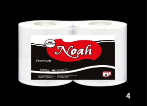 Papel Higiénico Jumbo Liso Institucional 500 mt x 4 Rollos