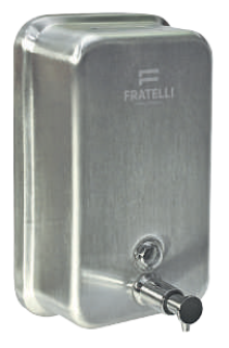 Dispensador Jabón Liquido  Fratelli Acero Inoxidable 1 Litro