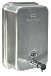 Dispensador Jabón Liquido  Fratelli Acero Inoxidable 1/2  Litro