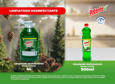Limpiatodo Desinfectante Potentex - Bosque Salvaje 900 ml