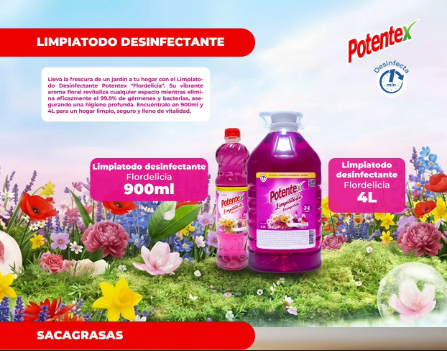 Limpiatodo Desinfectante Potentex - Flor Delicia Galón 4 Lt