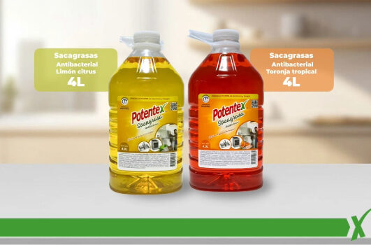 Sacagrasa Antibacterial Potentex - Limón Citrus Galón 4 Lt