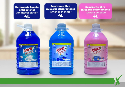 Suavizante Libre Enjuague Desinfectante Potentex Galón 4 Lt