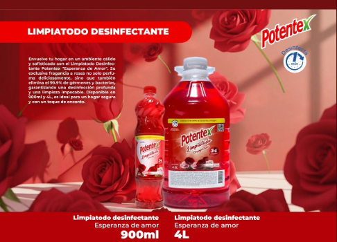 Limpiatodo Desinfectante Potentex - Esperanza de Amor 900 ml