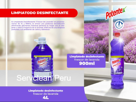 Limpiatodo Desinfectante Frescor de Lavanda - Potentex - Galón 4 Litros