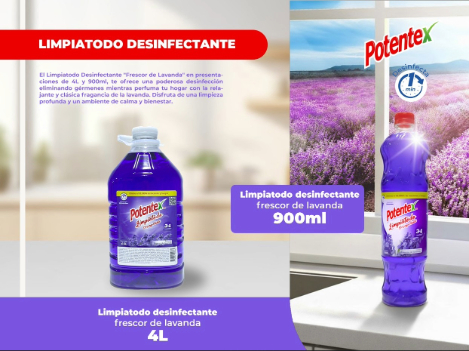 Limpiatodo Desinfectante Potentex - Lavanda Galón 4 Lt