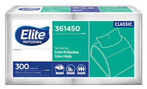 Papel Toalla Interfoliada elite Clásico 300 Hojas x 8 Und. (361450)