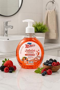 Jabón Liquido Antibacterial Aroma Frutos Rojos 400 ml Zacaly