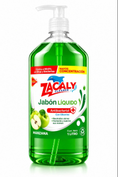Jabón Liquido Antibacterial Manzana 1 Lt. Zacaly