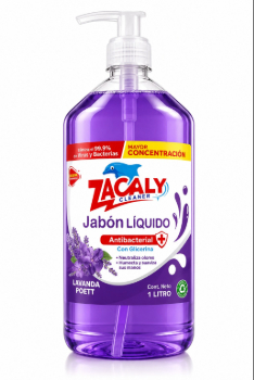 Jabón Liquido Antibacterial Lavanda Poett 1 Lt. Zacaly