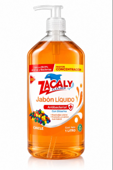 Jabón Liquido Antibacterial Aroma Chicle  Zacaly - 1 Litro