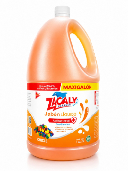 Jabón Liquido Antibacterial Aroma Chicle 4 Lt. Zacaly